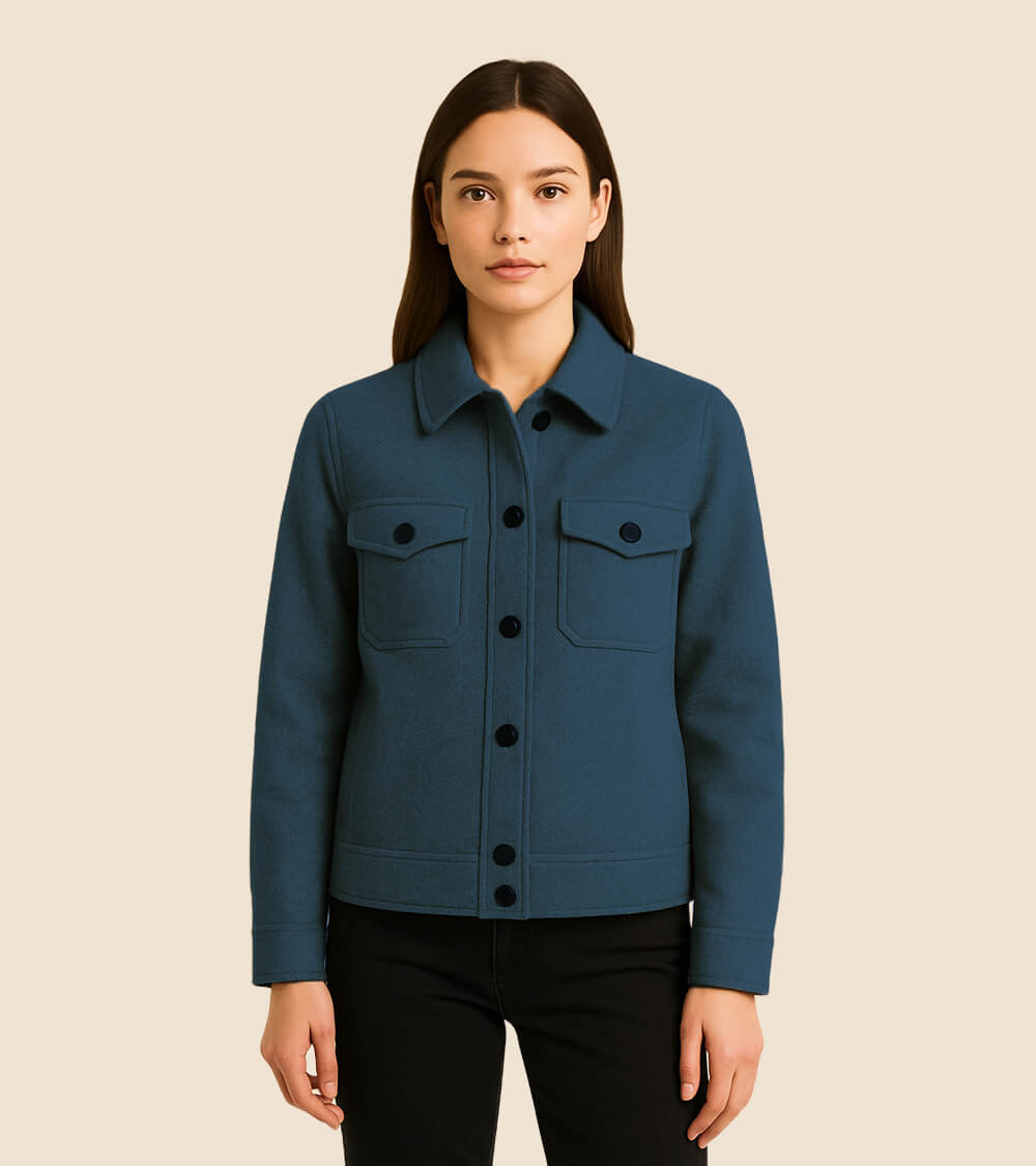 Wool Blend Shirt Jacket